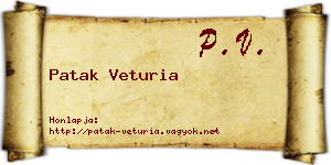 Patak Veturia névjegykártya